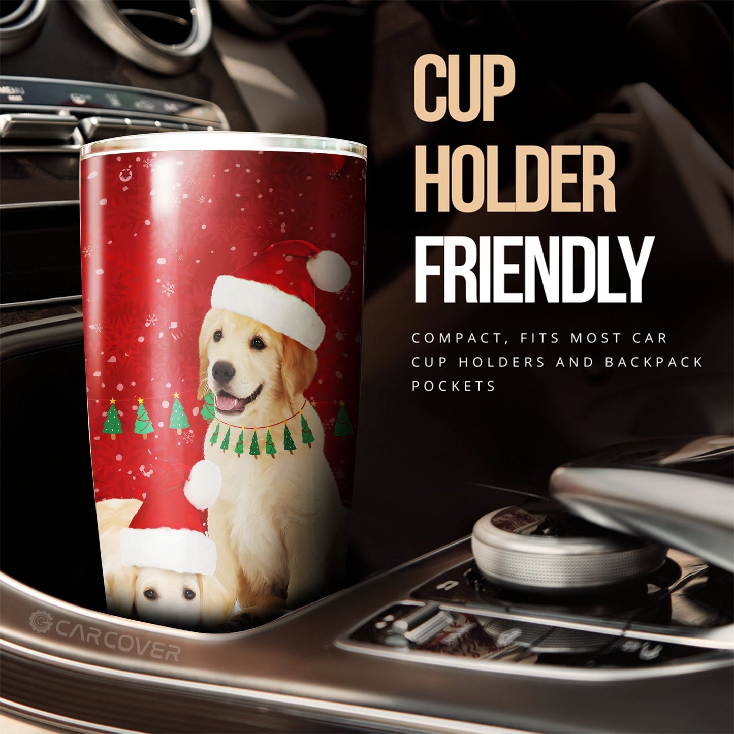 Labrador Retrievers Tumbler Cup Custom Christmas Dog Car Accessories