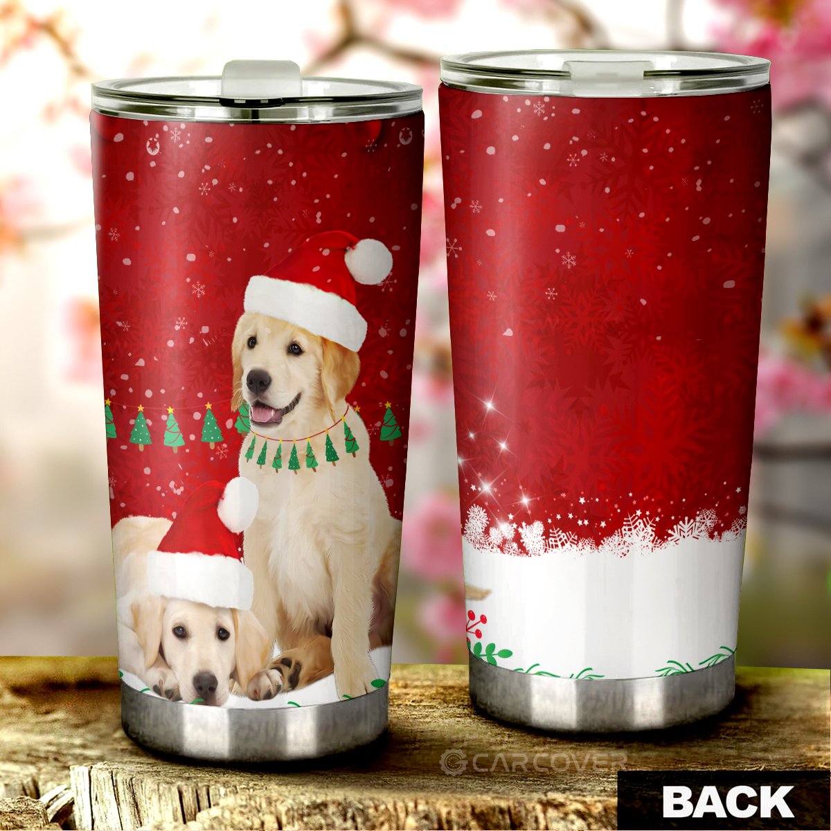 Labrador Retrievers Tumbler Cup Custom Christmas Dog Car Accessories