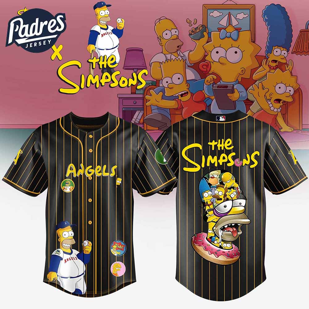 Los Angeles Angels MLB x The Simpsons Baseball Jersey Style - Padres Jersey Oasis: Elevate Your Baseball Style Game