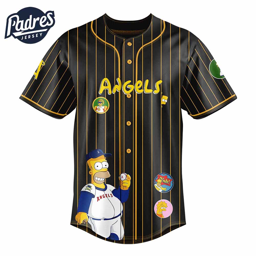 Los Angeles Angels MLB x The Simpsons Baseball Jersey Style - Padres Jersey Oasis: Elevate Your Baseball Style Game