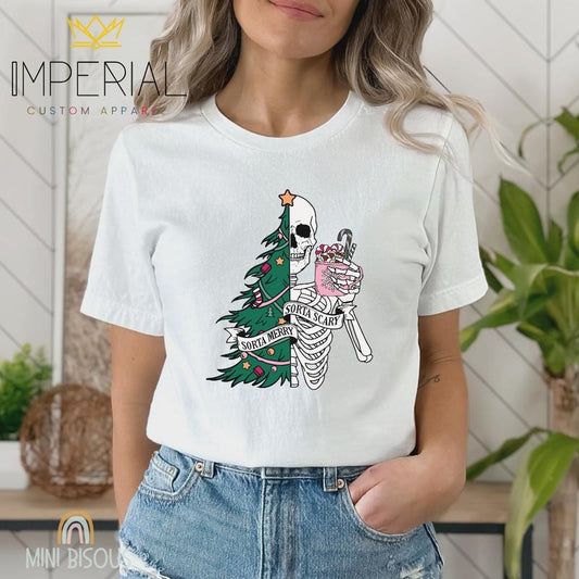Merry But Scary Shirt, Family Matching Christmas Shirt, Christmas Spooky Tee, Xmas T-Shirt