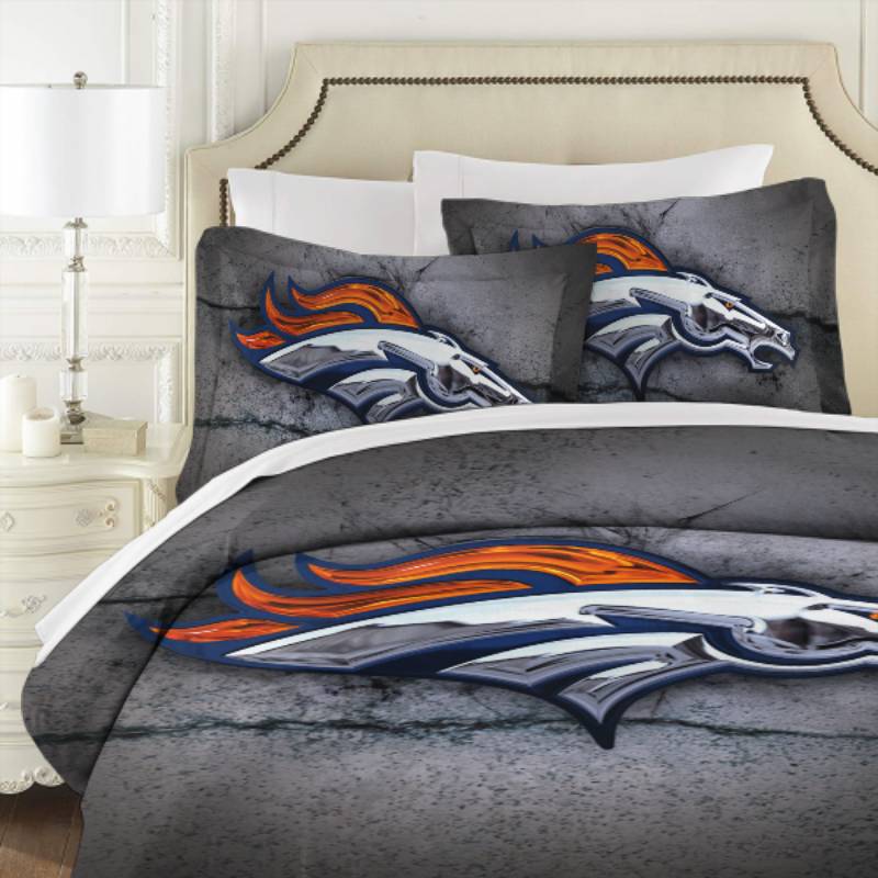 NFL Denver Broncos Grey Bedding Set
