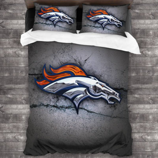 NFL Denver Broncos Grey Bedding Set