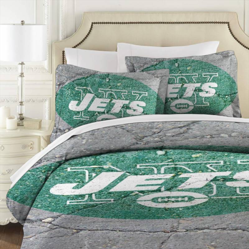NFL New York Jets Grey Green Bedding Set