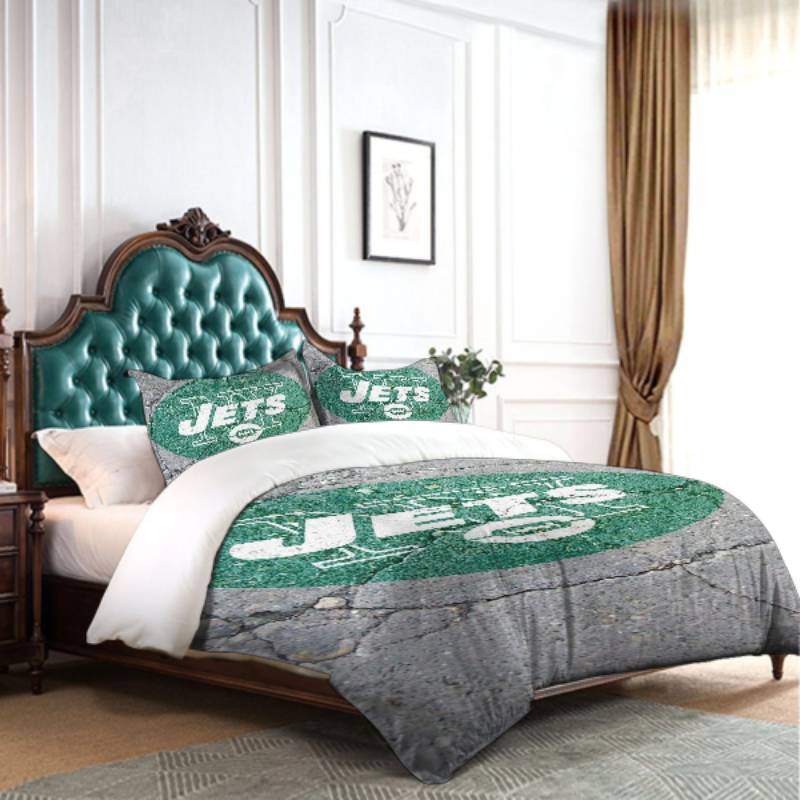 NFL New York Jets Grey Green Bedding Set