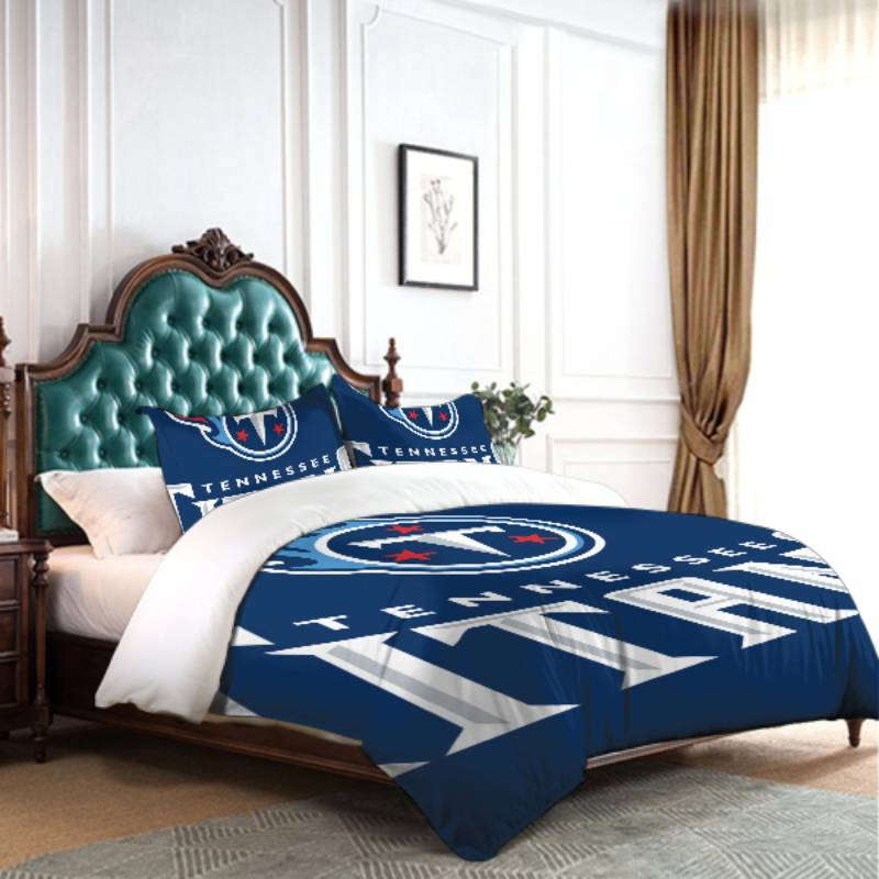 NFL Tennessee Titans Navy Blue Bedding Set V2