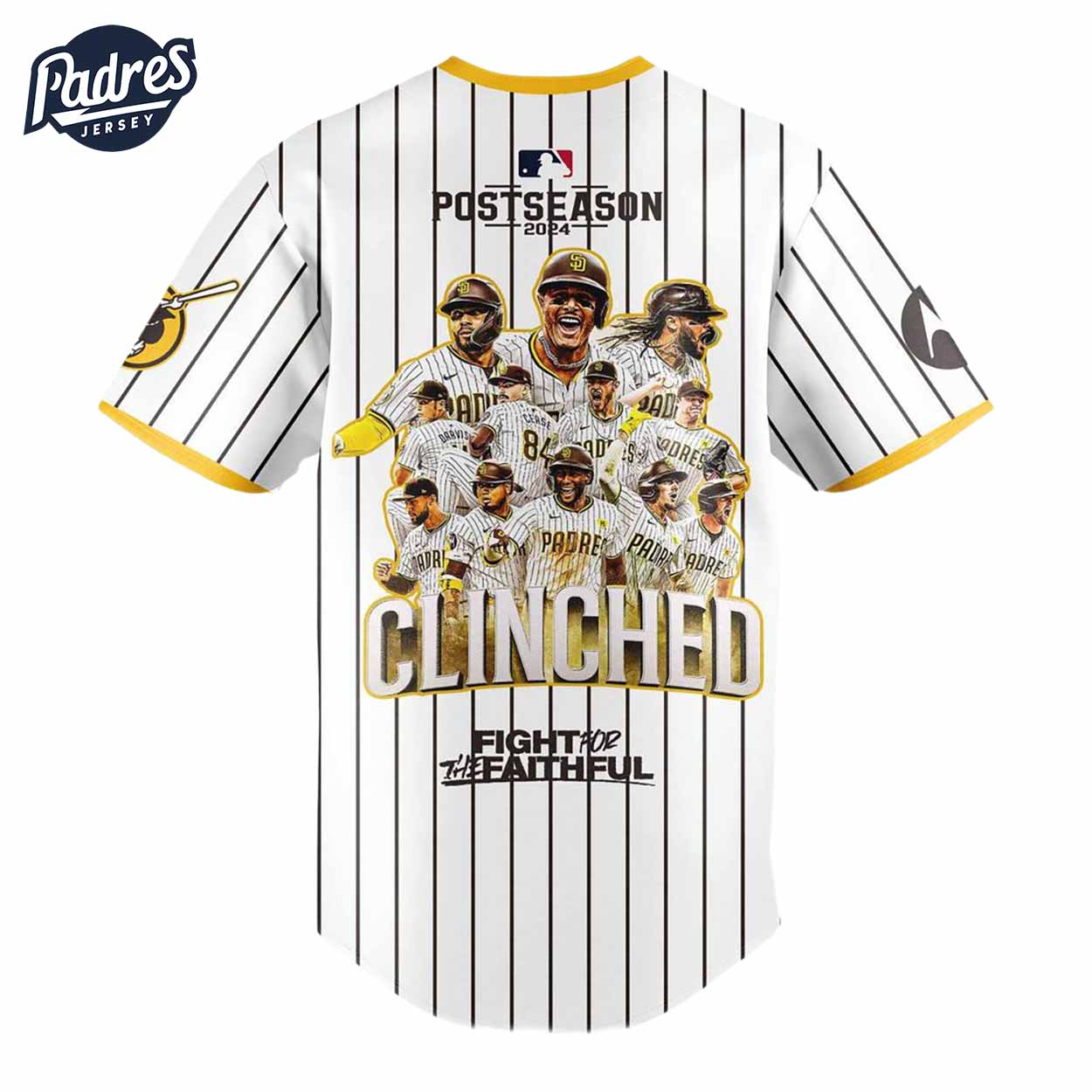 Padres San Diego Padres October Ready Clinched Stripe Baseball Jersey - Padres Jersey Oasis: Elevate Your Baseball Style Game