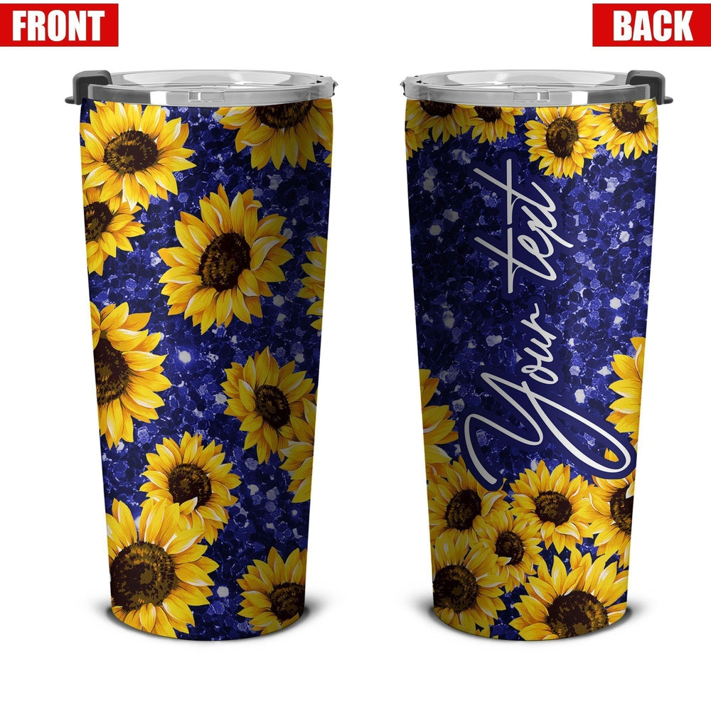 Personalized Sunflower Tumbler Cup Custom Stainless Steel