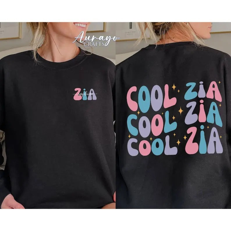 Premium  Personalized Auntie Shirt, Zia Era Shirt, Italian Auntie Shirt, Auntie Gift for Zia, Aunt Birthday Gift for Zia, Zia Gifts, Cool Aunt Shirt