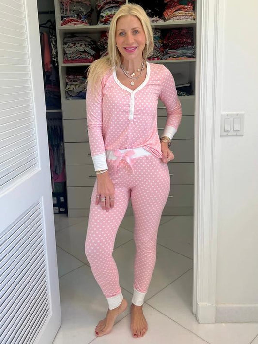 Pretty in Pink Heart Pajama Set