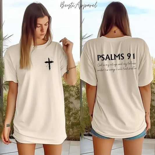 Psalms 91 Bible Verse Shirt, Double Sided Christian Shirt, Faith Shirt, Gift For Christian Mom, Women Religious Shirt, Jesus Lover Tee  T-shirt, sweater and Hoodie