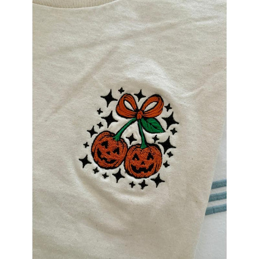 Pumpkin Bow Embroidered Tee - Project Save The Tees