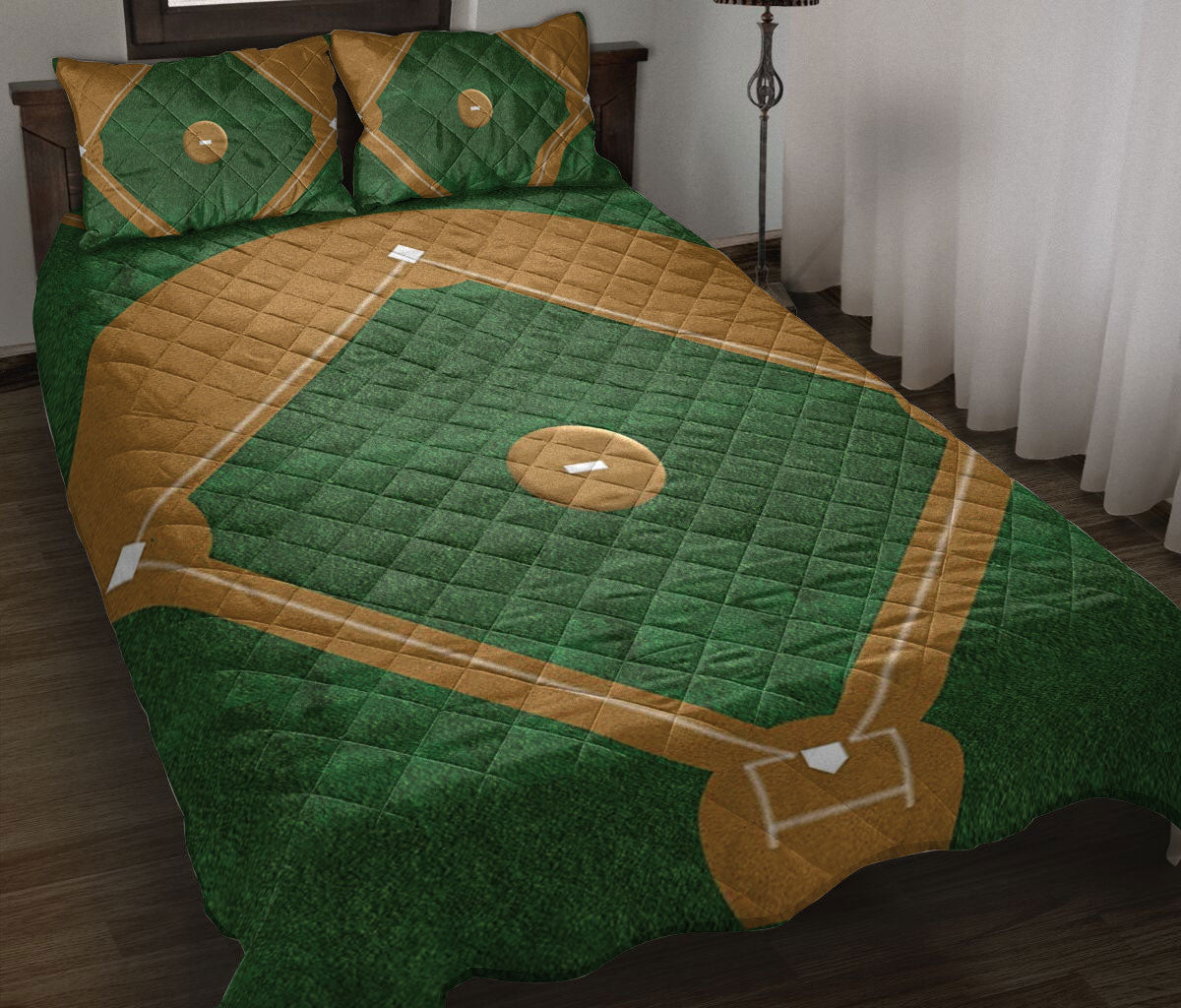 Baseball Quilt Set, Baseball Ball Field Baseball Men Women Kids Quilt Blanket With Pillowcases, Quilt Bedding Set, Sports Gifts