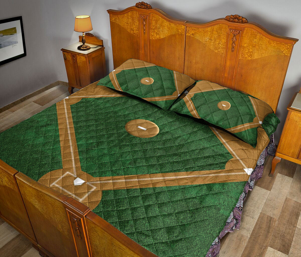 Baseball Quilt Set, Baseball Ball Field Baseball Men Women Kids Quilt Blanket With Pillowcases, Quilt Bedding Set, Sports Gifts