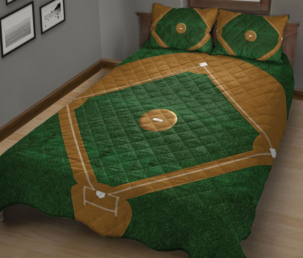 Baseball Quilt Set, Baseball Ball Field Baseball Men Women Kids Quilt Blanket With Pillowcases, Quilt Bedding Set, Sports Gifts