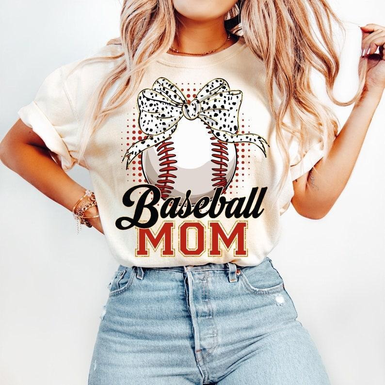 Retro Baseball Mom Coquette tshirt, Game Day Baseball sweatshirt, Baseball Mom hoodie, Baseball Coquette sweatshirt, Baseball Bow tshirt, Tis the Season T-shirt