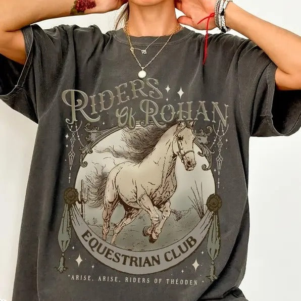 Riders Of Rohan Equestrian Club TShirt, Fantasy Merch, Book Lover Gift, Bookish Shirt, Geek Gift Tshirt Sweatshirt Hoodie