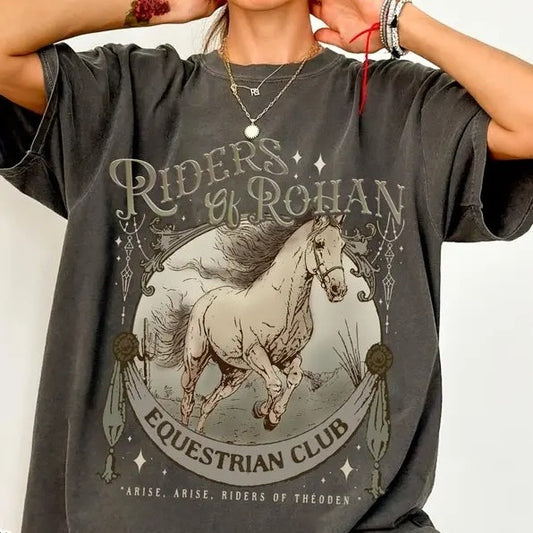 Riders Of Rohan Equestrian Club TShirt, Fantasy Merch, Book Lover Gift, Bookish Shirt, Geek Gift Tshirt Sweatshirt Hoodie