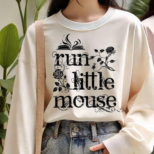 Run Little Mouse Sweatshirt, Haunting Adeline Hoodie, Book Lover Gift, Bookish Merch, Cat And Mouse Duet, Smut Book Reader Unisex Sweater