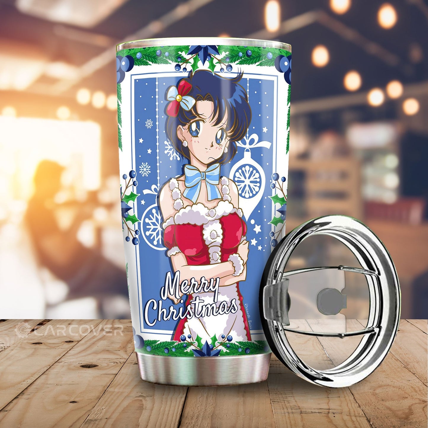 Sailor Mercury Tumbler Cup Custom Christmas Sailor Moon Anime Car Accessories