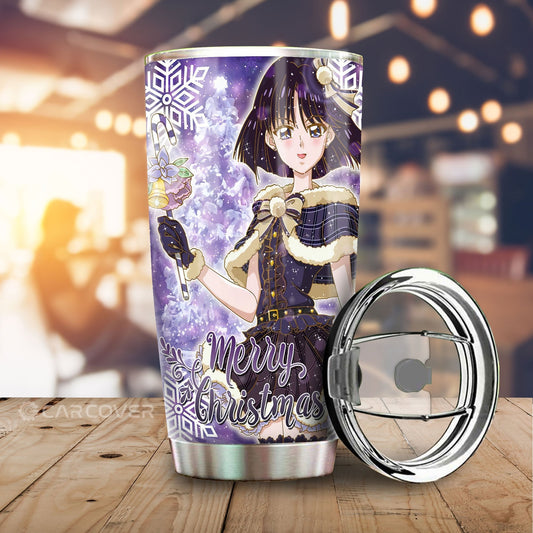 Sailor Saturn Tumbler Cup Custom Sailor Moon Anime Car Accessories Merry Christmas