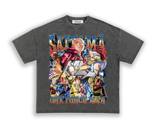 Saitama T-Shirt, One-Punch Man Shirt, Vintage Amine Tee, Graphic Tee, Gift For Woman and Man Unisex Shirt, Street Style, Streetwear, Crewneck, Heavy Cotton, High Quality, Many Colors Size S To XL, Gift For Friends, tiktok shop Sweatshirt, Hoodie, Comfort