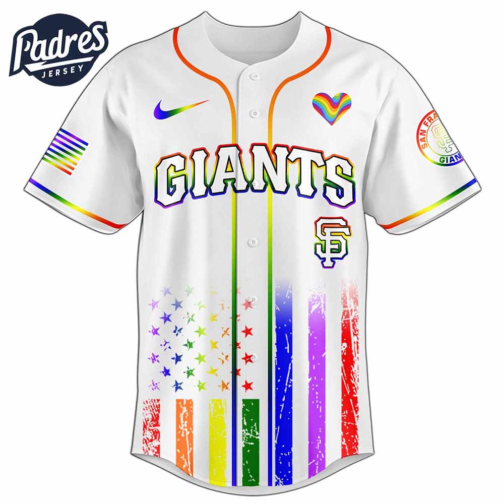 San Francisco Giants MLB x Happy Pride Month Baseball Jersey - Padres Jersey Oasis: Elevate Your Baseball Style Game