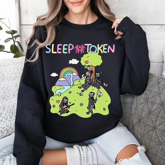 Sleep Token C0wboy Rider Sweatshirt Funny Vibes Cozy Crewneck Sweater