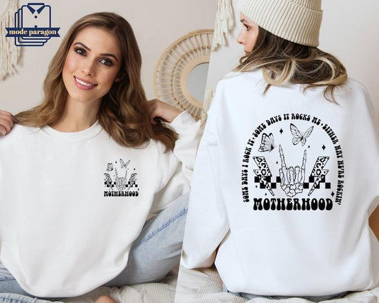 Some Day I Rock it Sweatshirt, Double Sided Hoodie, Mama Sweater, Motherhood Rock Skeleton Sweatshirt, Motherhood Crewneck  T-shirt, sweater and Hoodie