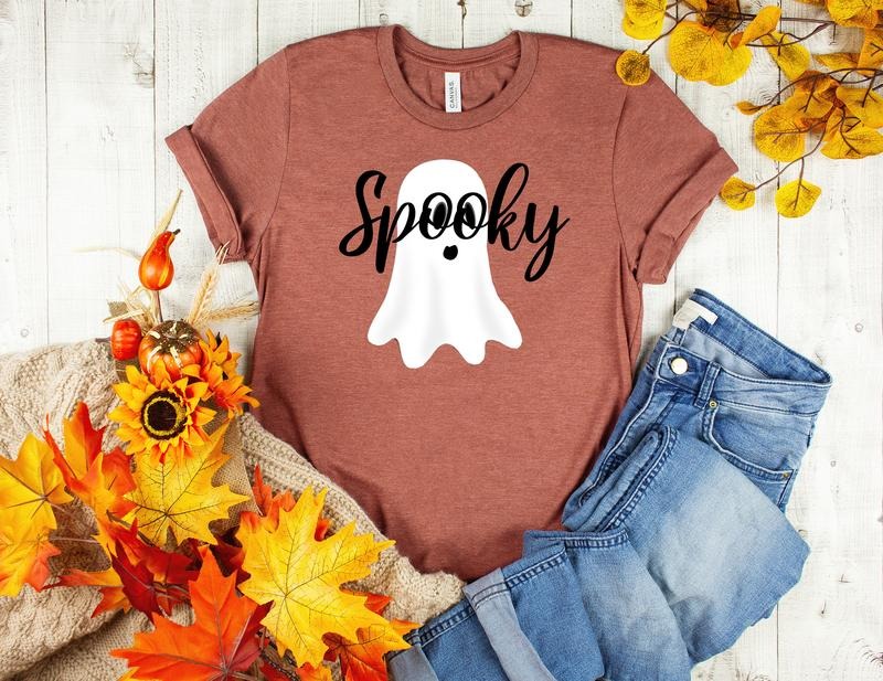 Spooky Shirthalloween Shirt Womenhalloween Adult Costumehalloween Shirtghost Shirtcute Halloween Shirthalloween Tshirthalloween Gift