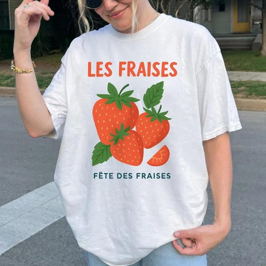 Strawberry Festival Shirt, Soft Spring Style, Summer Tee, Retro Farmer's Market, Fruit Lover Gift