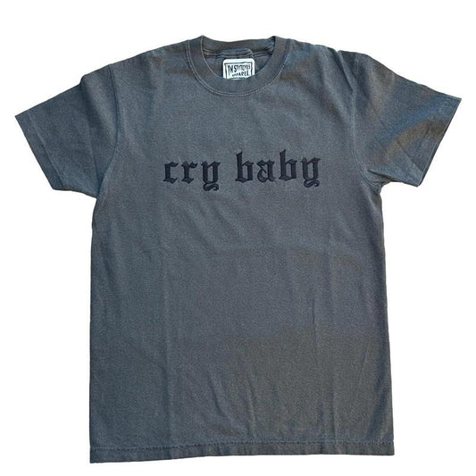 T-shirt Cry Baby Embroidered Comfort Color TEE, Alt Fashion, Alternative Minimalist Style Everyday Womenswear Tshirt Summer