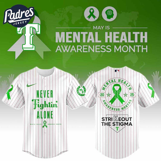 Texas Rangers MLB x Special Mental Health Awareness Week Baseball Jersey - Padres Jersey Oasis: Elevate Your Baseball Style Game