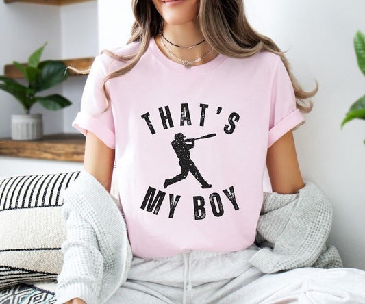 That's My Boy Baseball Mom Tshirt, Cute Baseball Mom Shirt, Baseball Mom Sweatshirt, Baseball Gifts