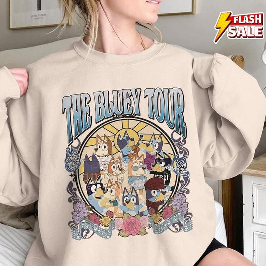The Bluey Tour Shirt, Funny Bluey Characters Shirt,  Bluey Family Shirt, Bluey Family Birthday Shirt, Blue Dog Tour Shirt, bluey chili shirt