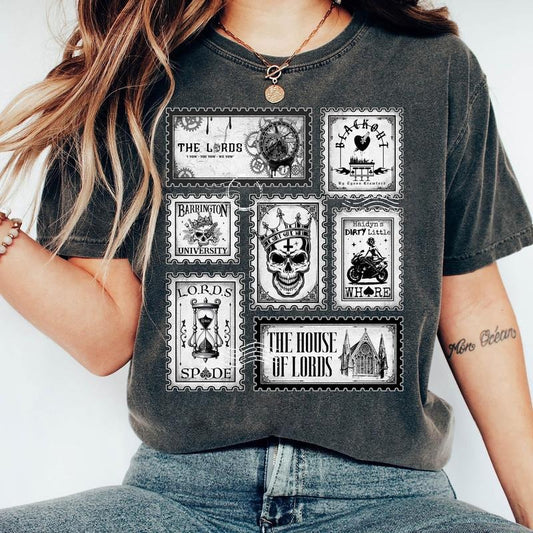 The Lords Series Books Stamp Shirt, Barrington University Sweatshirt For Bookish Fan, Booktok Postage Stamp Hoodie, Dark Romance Merch