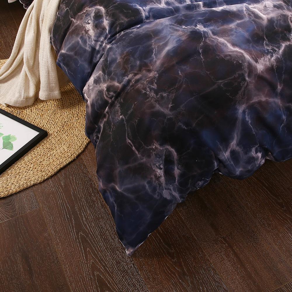 3D Black Marble Quilt Cover Set Bedding Set Pillowcases 62