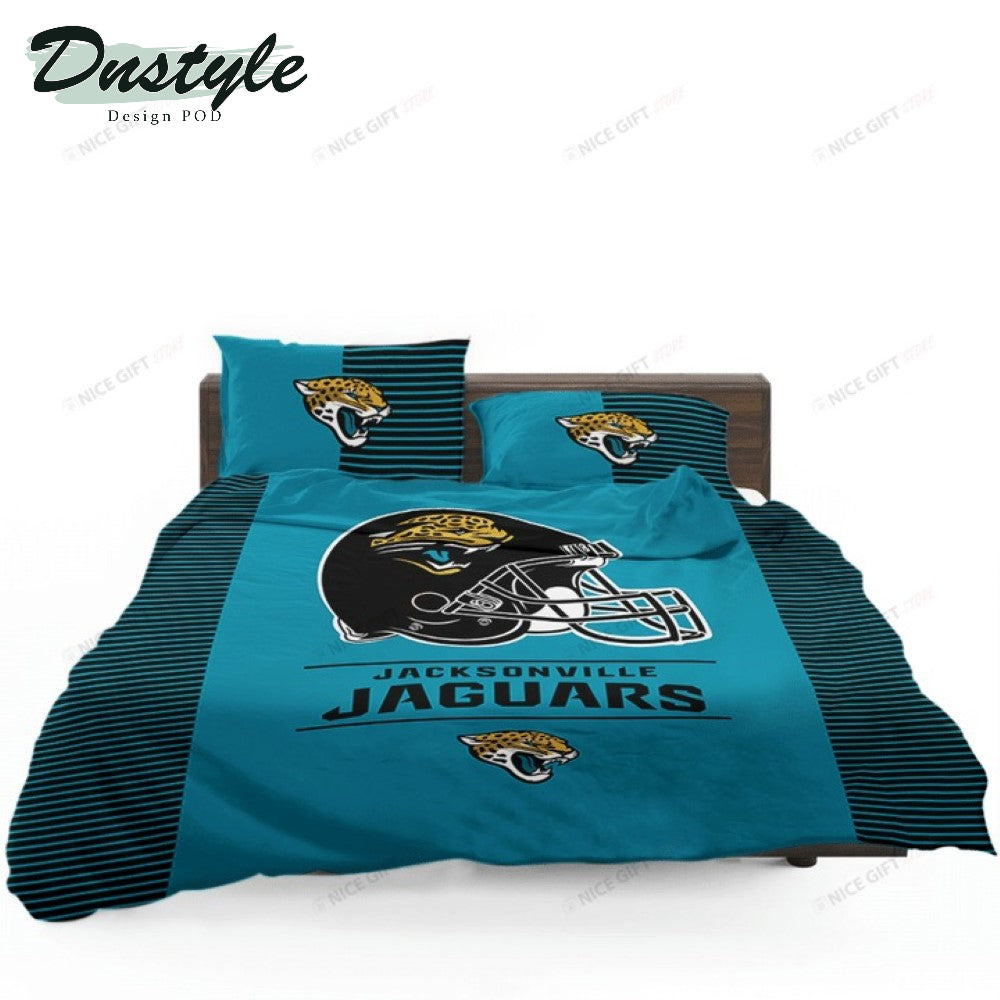 NFL Jacksonville Jaguars Helmet Teal Bedding Set