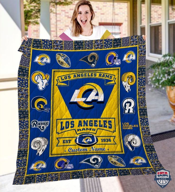 NFL Los Angeles Rams Custom Name Logo History Bedding Set