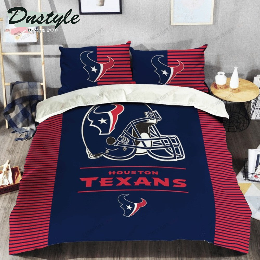 NFL Houston Texans Blue Red Helmet Bedding Set