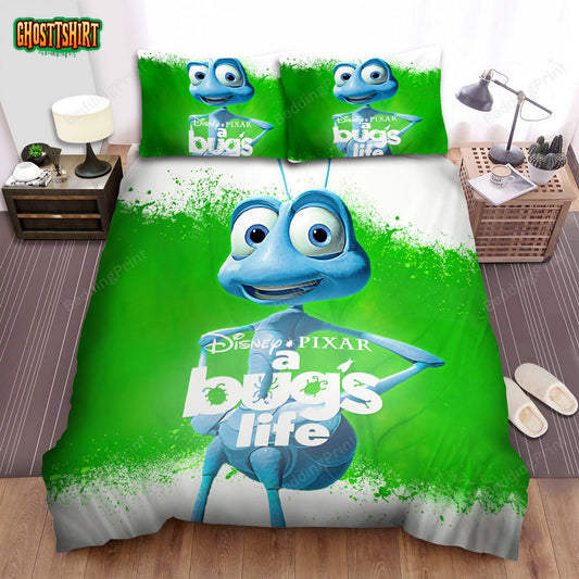 A Bug's Life Movie Blue Ants Photo Bed Sheets Duvet Cover Bedding Set