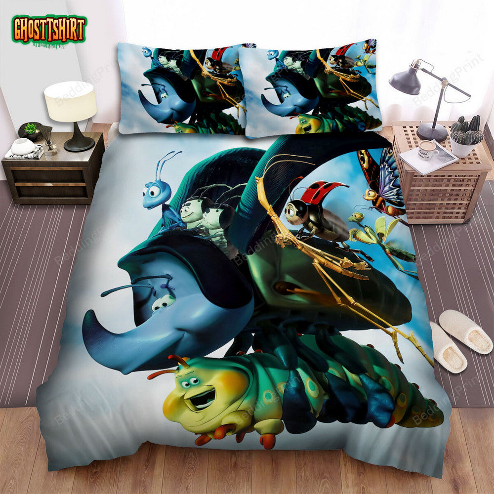 A Bug's Life Movie Teamwork Poster Bed Sheets Duvet Cover Bedding Set