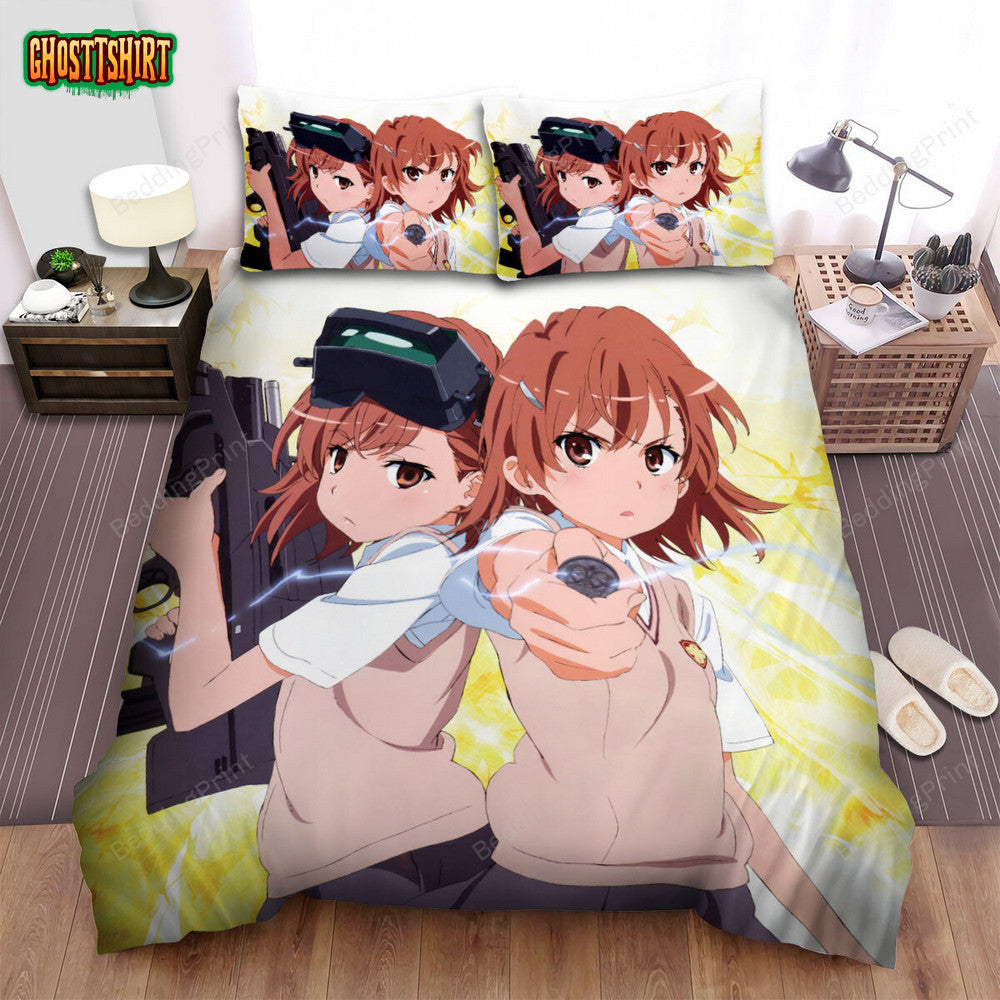 A Certain Scientific Railgun Mikoto Twins Poster Bed Sheets Spread Duvet Cover Bedding Set