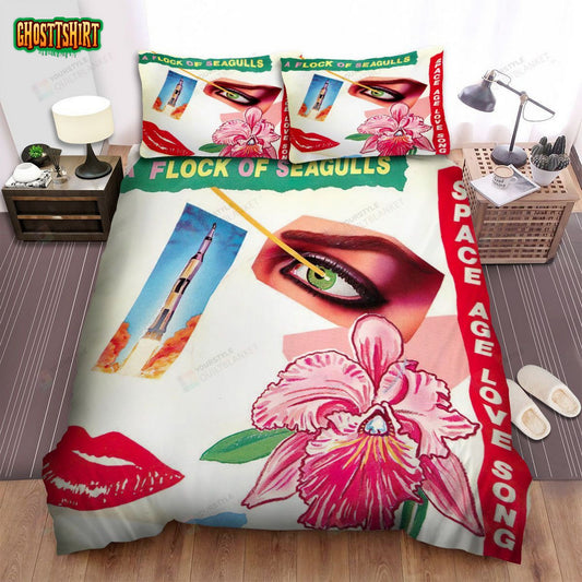 A Flock Of Seagulls Band Space Age Love Song Bed Sheets Spread Comforter Duvet Cover Bedding Set