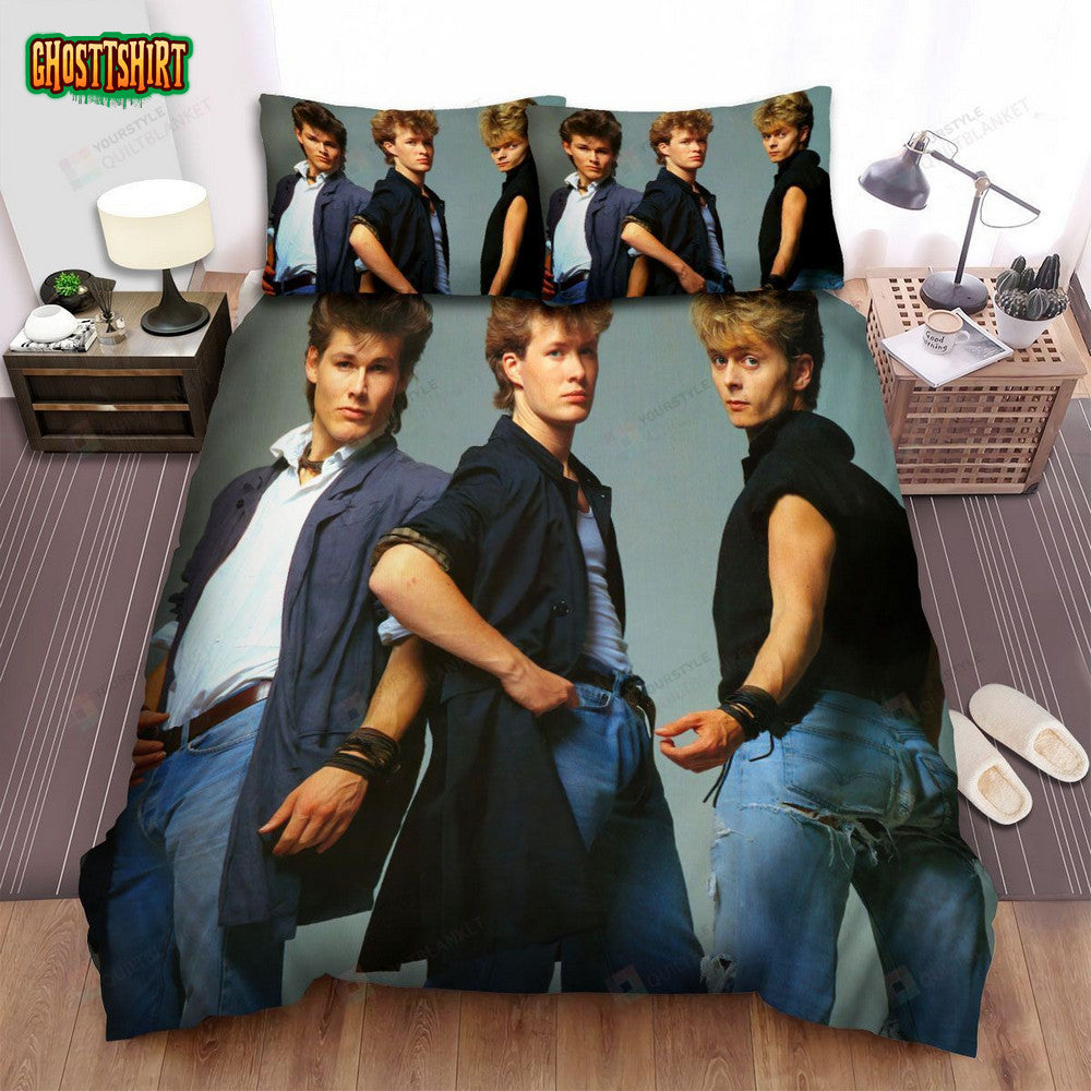 A-Ha Music Band Full Body Photo Bed Sheets Spread Comforter Duvet Cover Bedding Set
