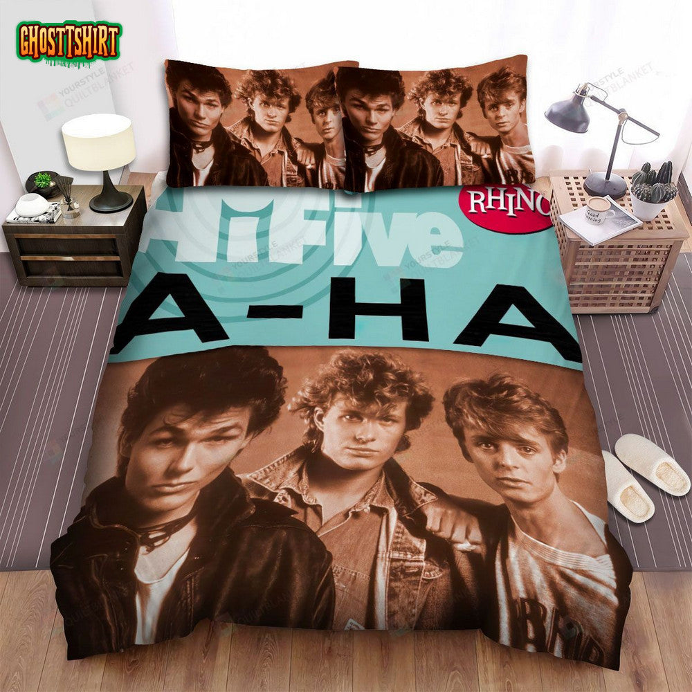 A-Ha Music Band Hi Five Bed Sheets Spread Comforter Duvet Cover Bedding Set