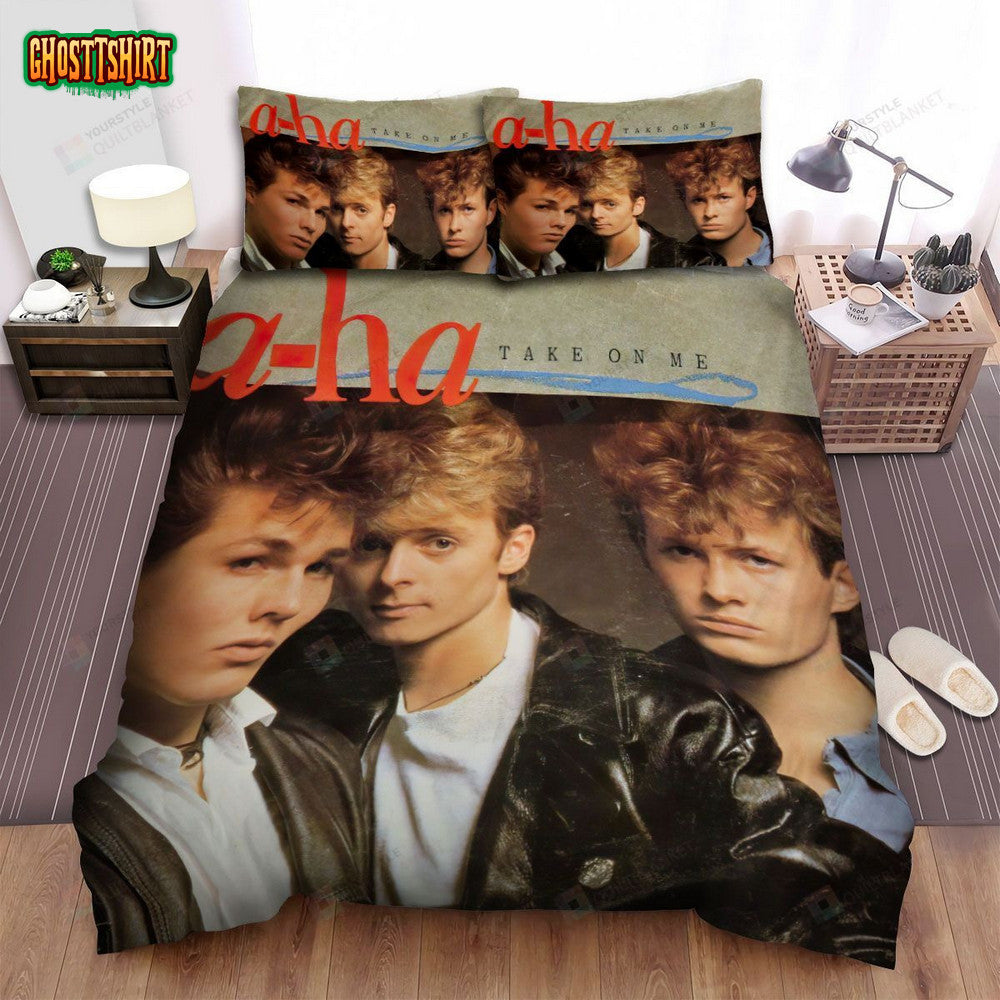 A-Ha Music Band Poster Hunting High And Low Bed Sheets Spread Comforter Duvet Cover Bedding Set