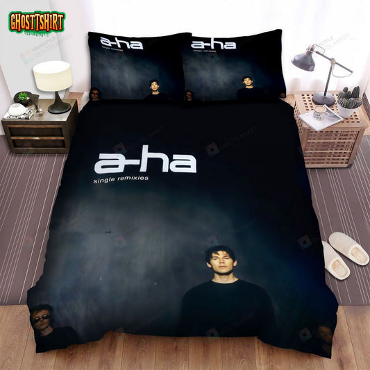 A-Ha Music Band Single Remixes Bed Sheets Spread Comforter Duvet Cover Bedding Set