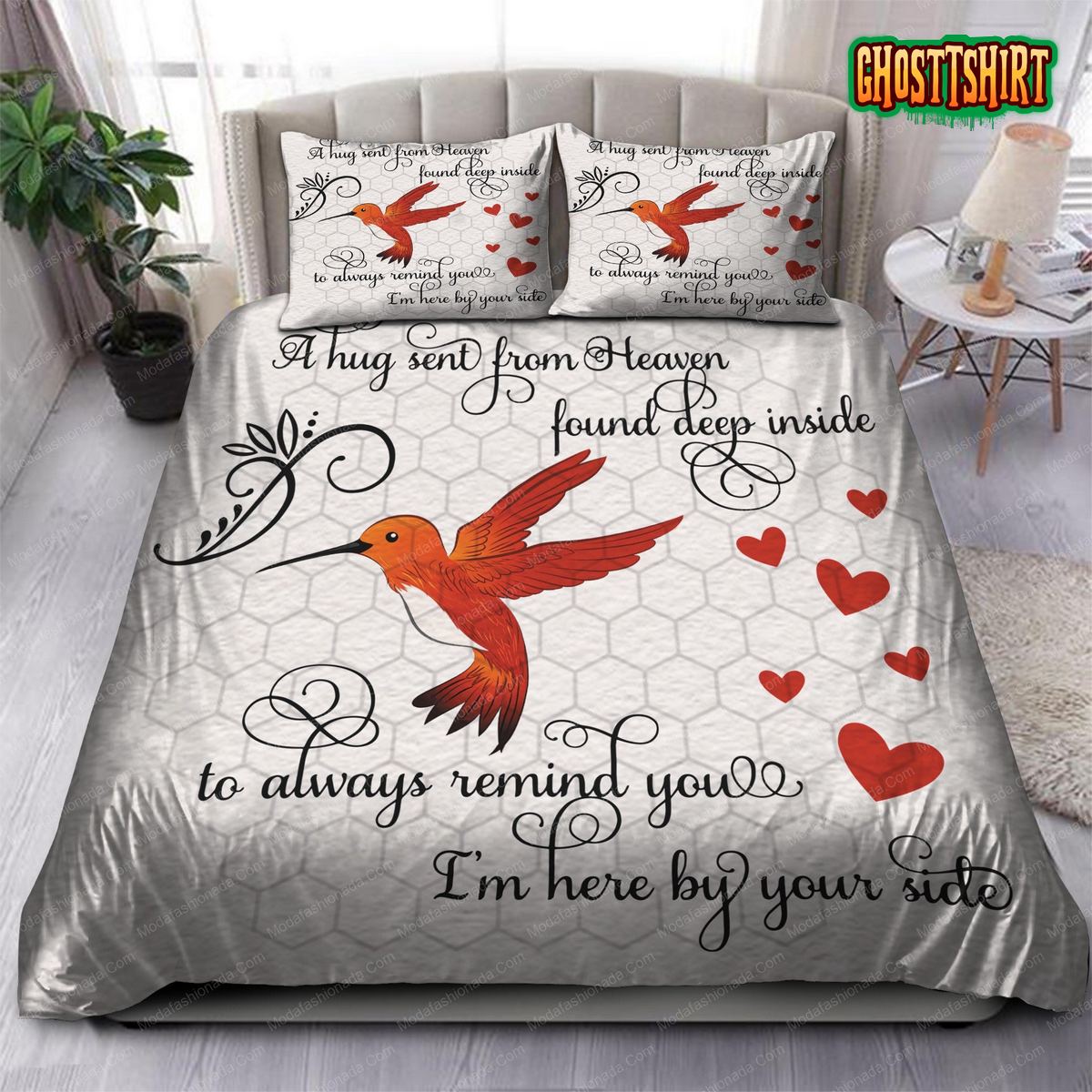 A Hug Sent From Heaven Humming Bird Bedding Set