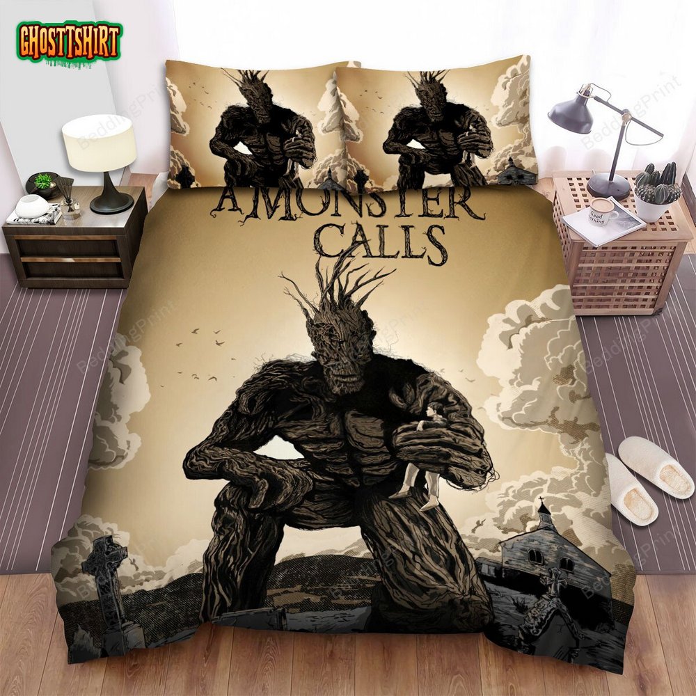 A Monster Calls Movie Poster 2 Bed Sheets Duvet Cover Bedding Set